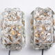 Large gold-plated & crystal glass flush mount light from kinkeldey, 1970s