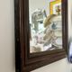 Dark wooden mirror ☐ 49.5 x 40 cm