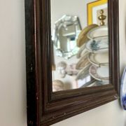 Dark wooden mirror ☐ 49.5 x 40 cm
