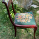 Chaise bois tapisserie vintage