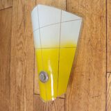 1950 painted glass wall light