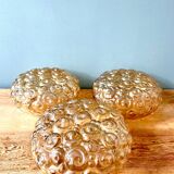 3 Helena Tynell snail ceiling globes, 1960