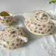 Robj Paris Coffee Tea Set with Floral Yellow Porcelain Core - Vintage Art Deco Style
