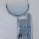 Vintage metal accordion wall mirror