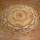 Vintage fringed round rug