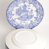 8 assiettes plates style anglais