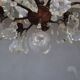 Hanging crystal chandelier and bronze 1900