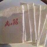 5 cotton damask monogrammed towels