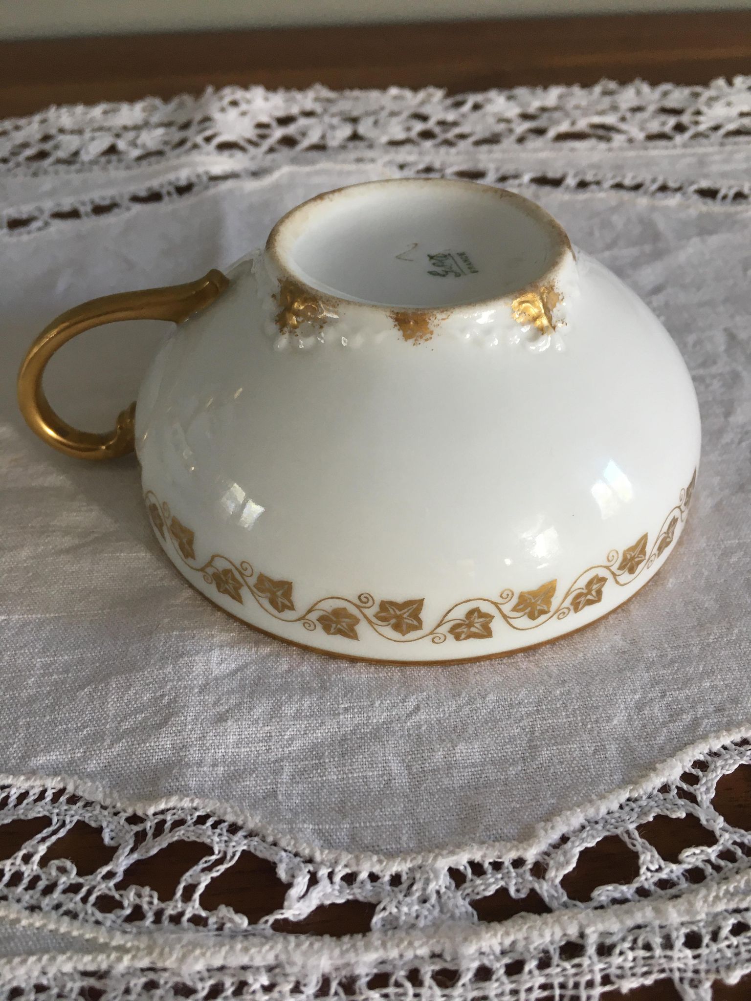 Antique Limoges porcelain tea cups