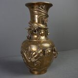 Chinese dragon brass vase, 1920