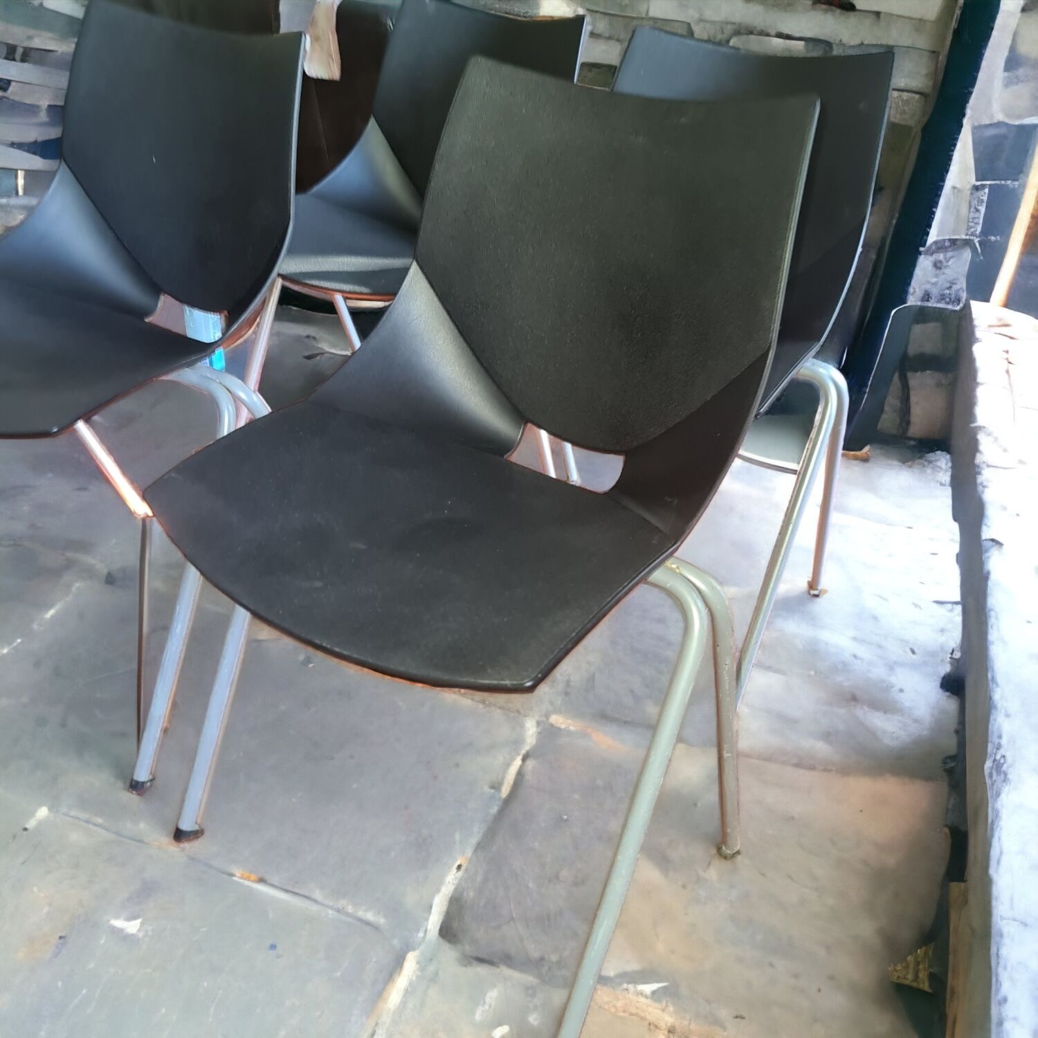 Angelo Pinaffo Model shell designer stacking chair Sedie edition