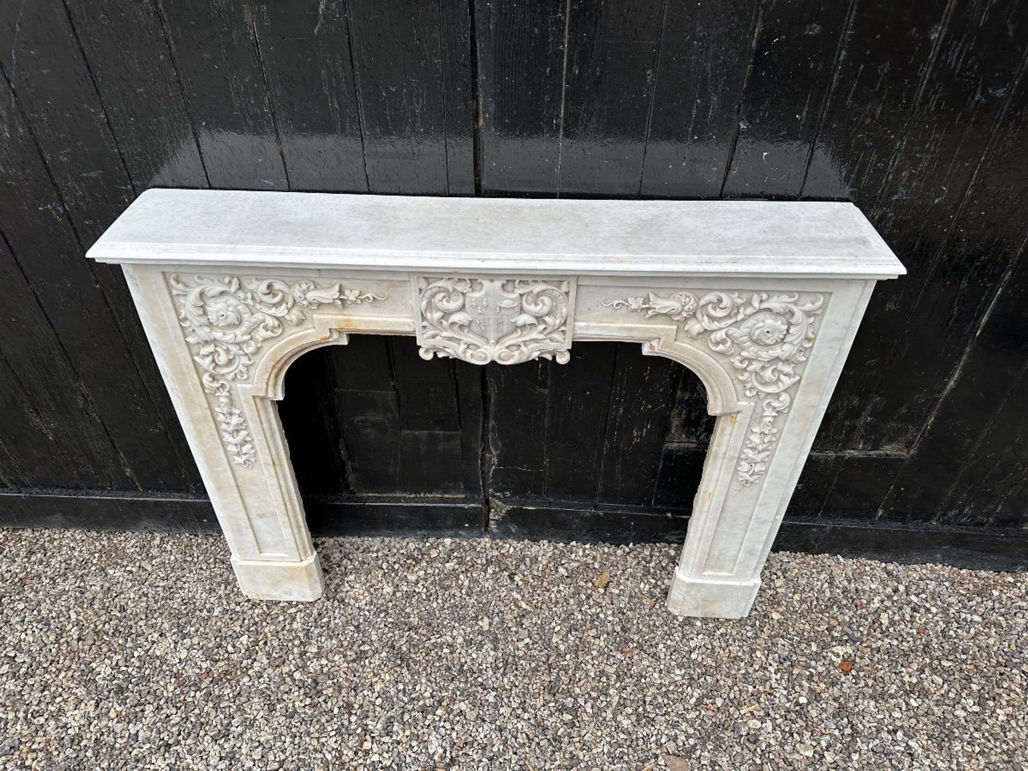 White carrara marble fireplace circa 1880