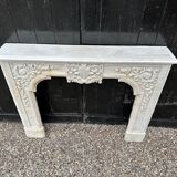 White carrara marble fireplace circa 1880
