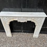 White carrara marble fireplace circa 1880
