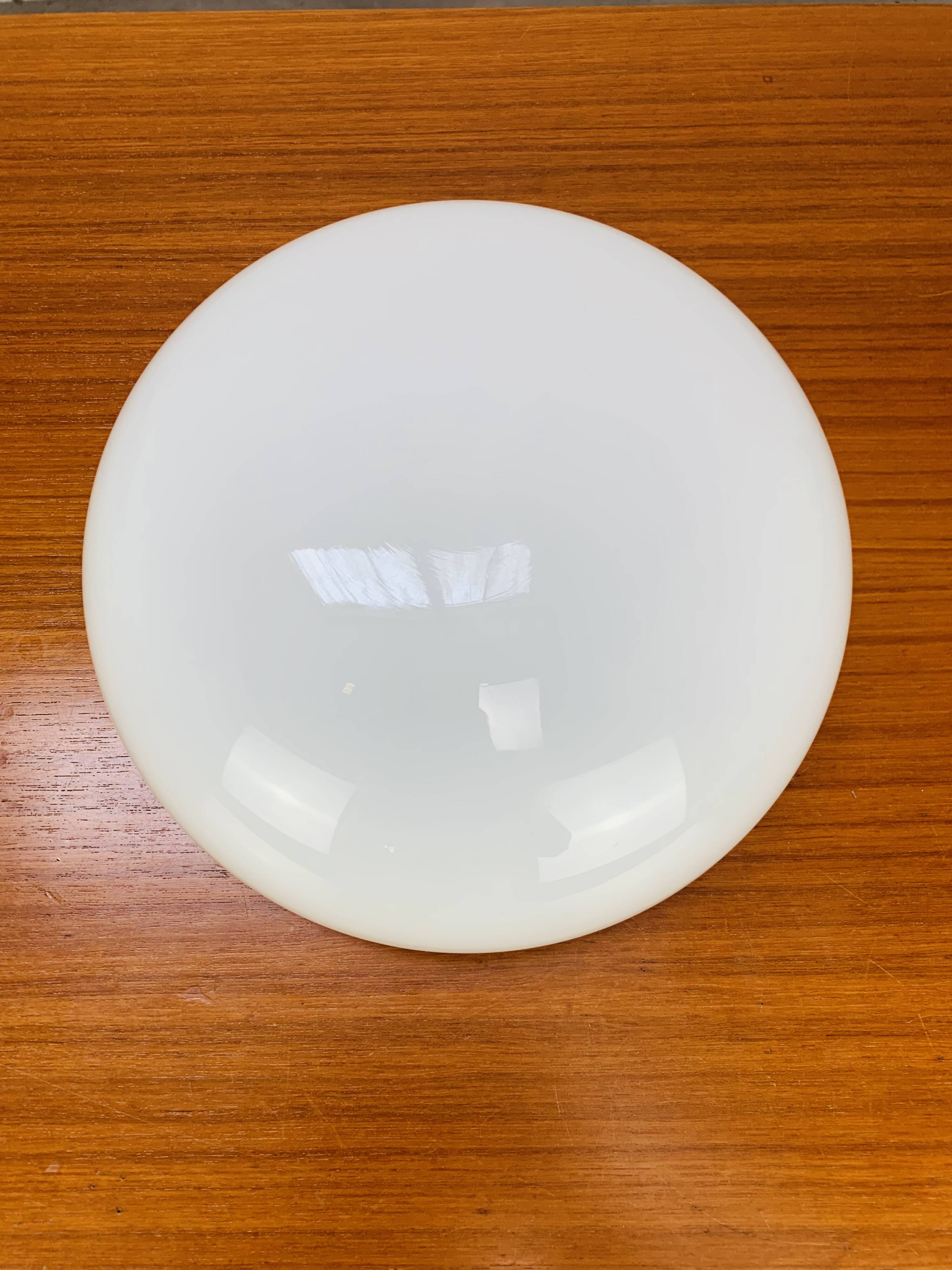 Opaline ball wall lamp made in Italy 25 cm, half sphere, vintage