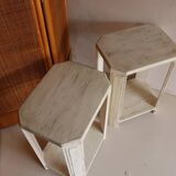 Pair of vintage art deco style bedside tables