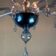 Blue murano glass venetian chandelier, 8 light arms