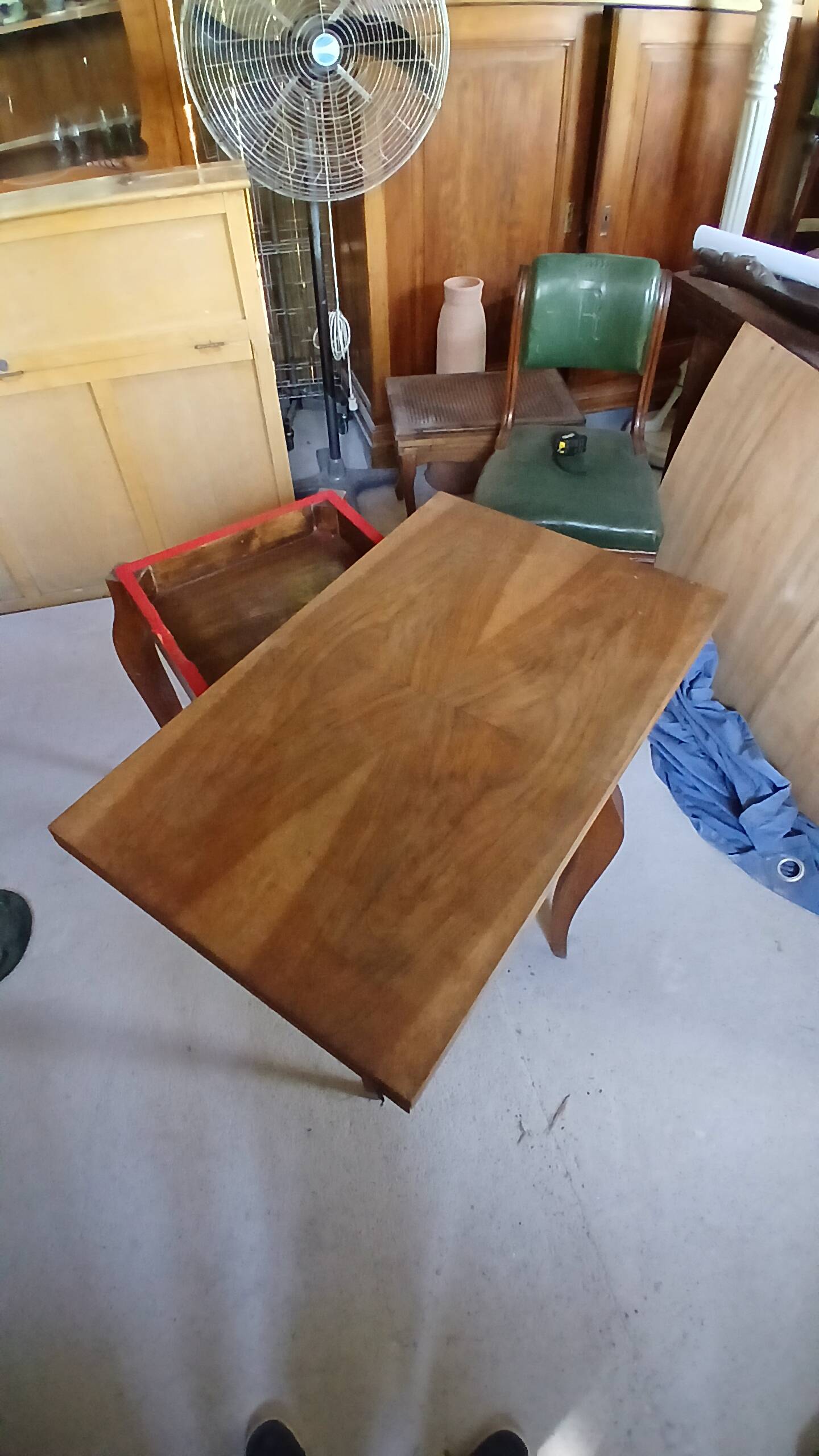 Old folding game table