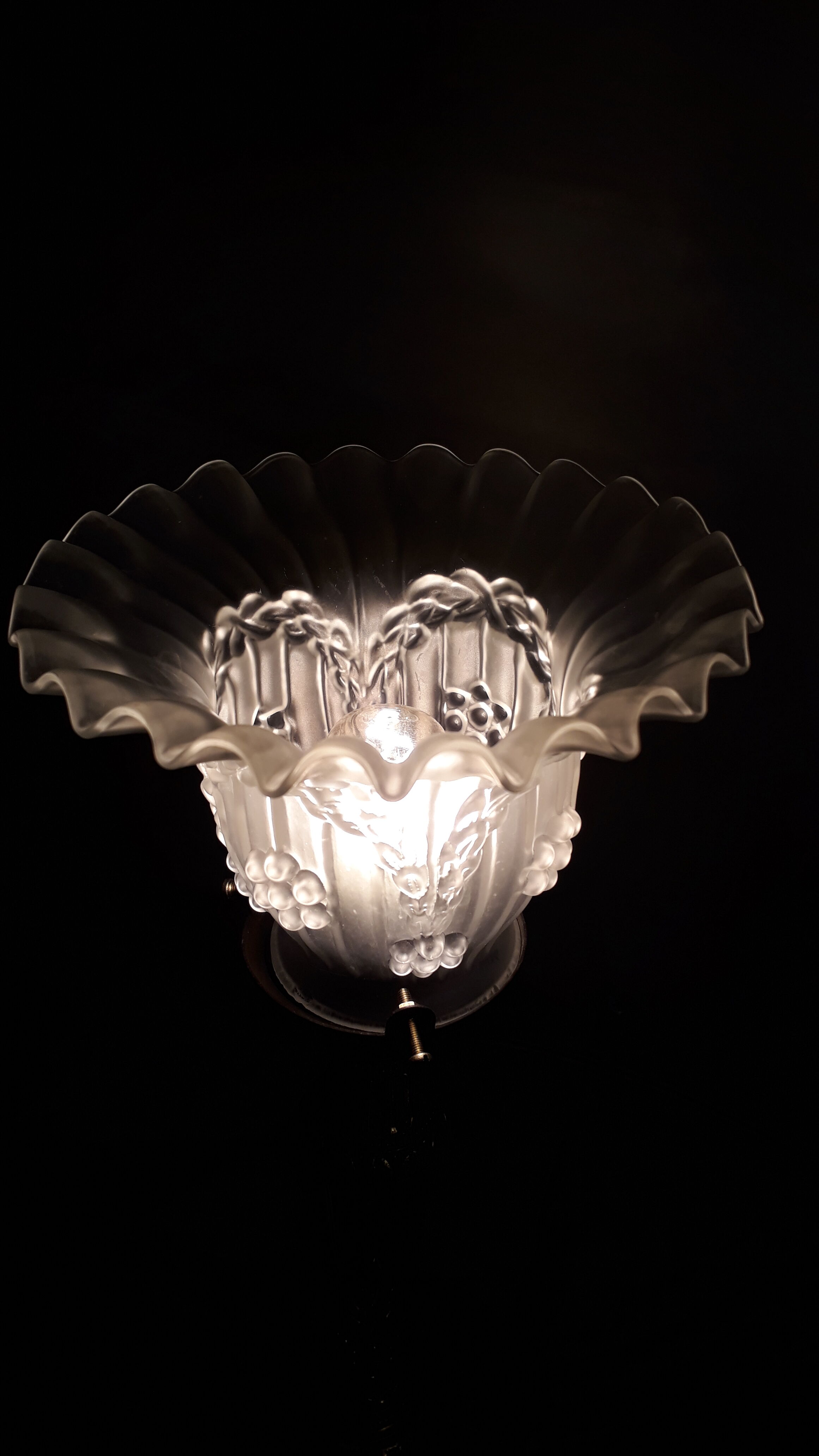 art nouveau lamp 1900 has 30 tulip very pretty napoleon style, 32x12