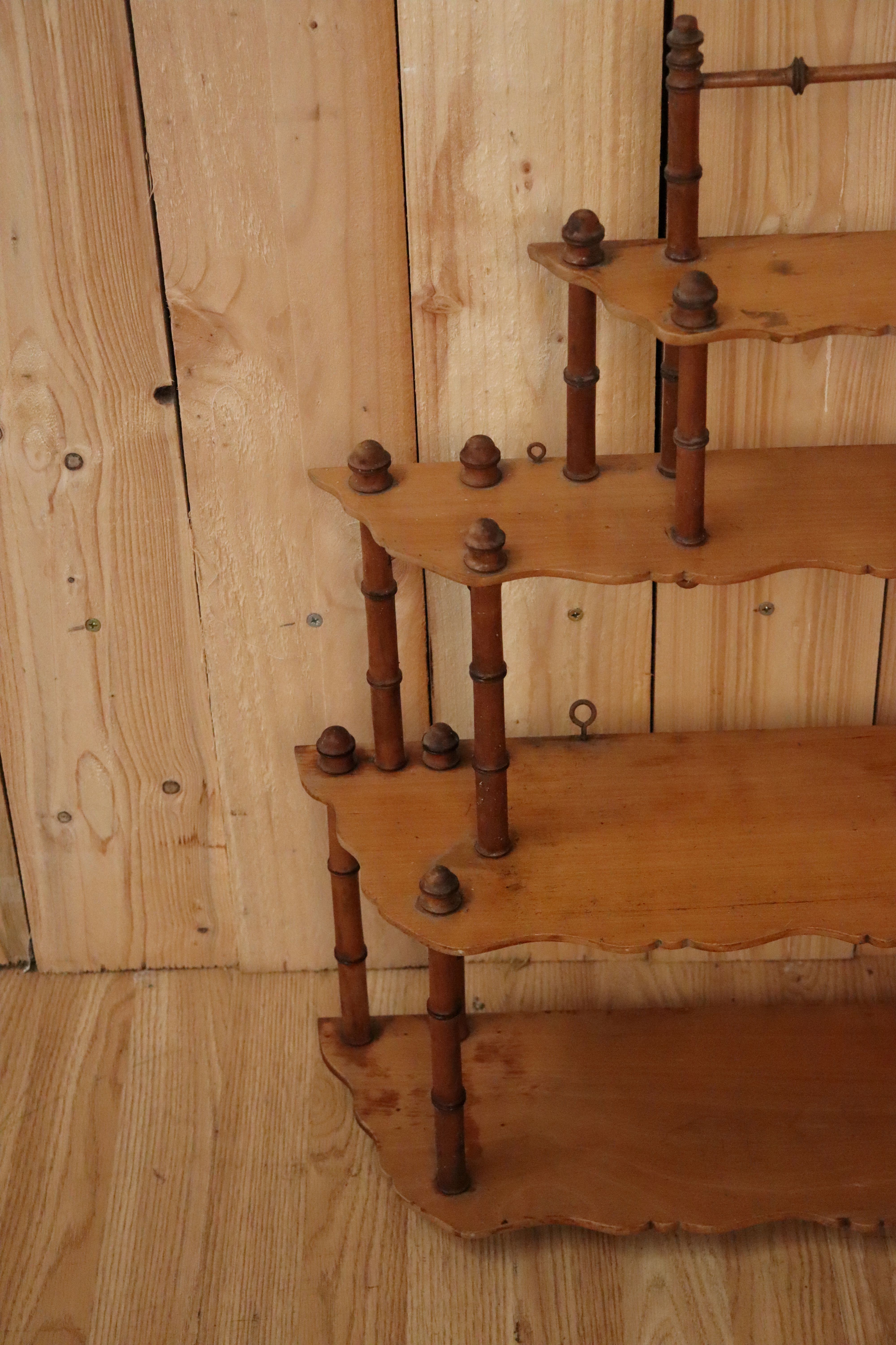 Wooden wall shelf