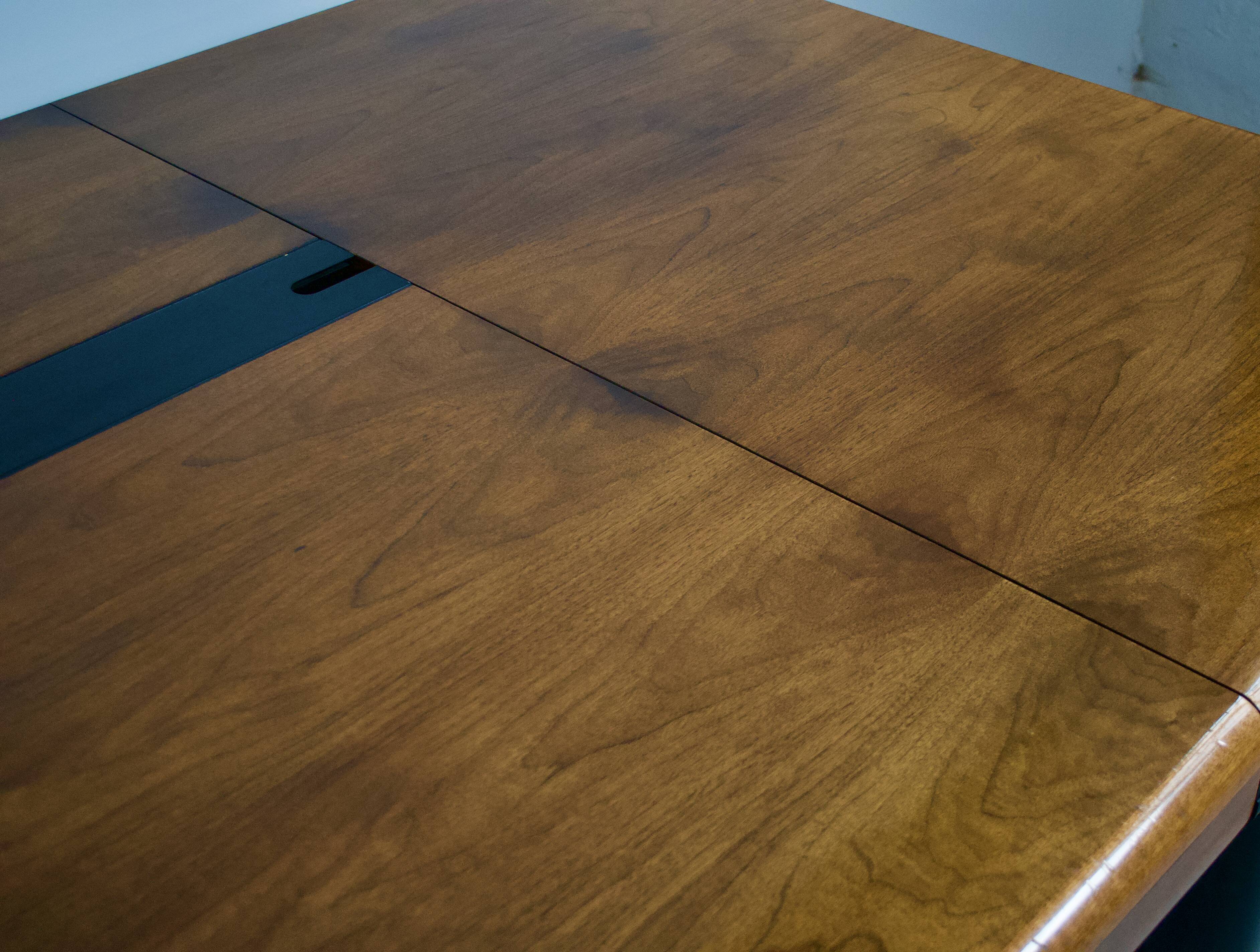 Important walnut executive desk for faram 1957 italy publisher 80's