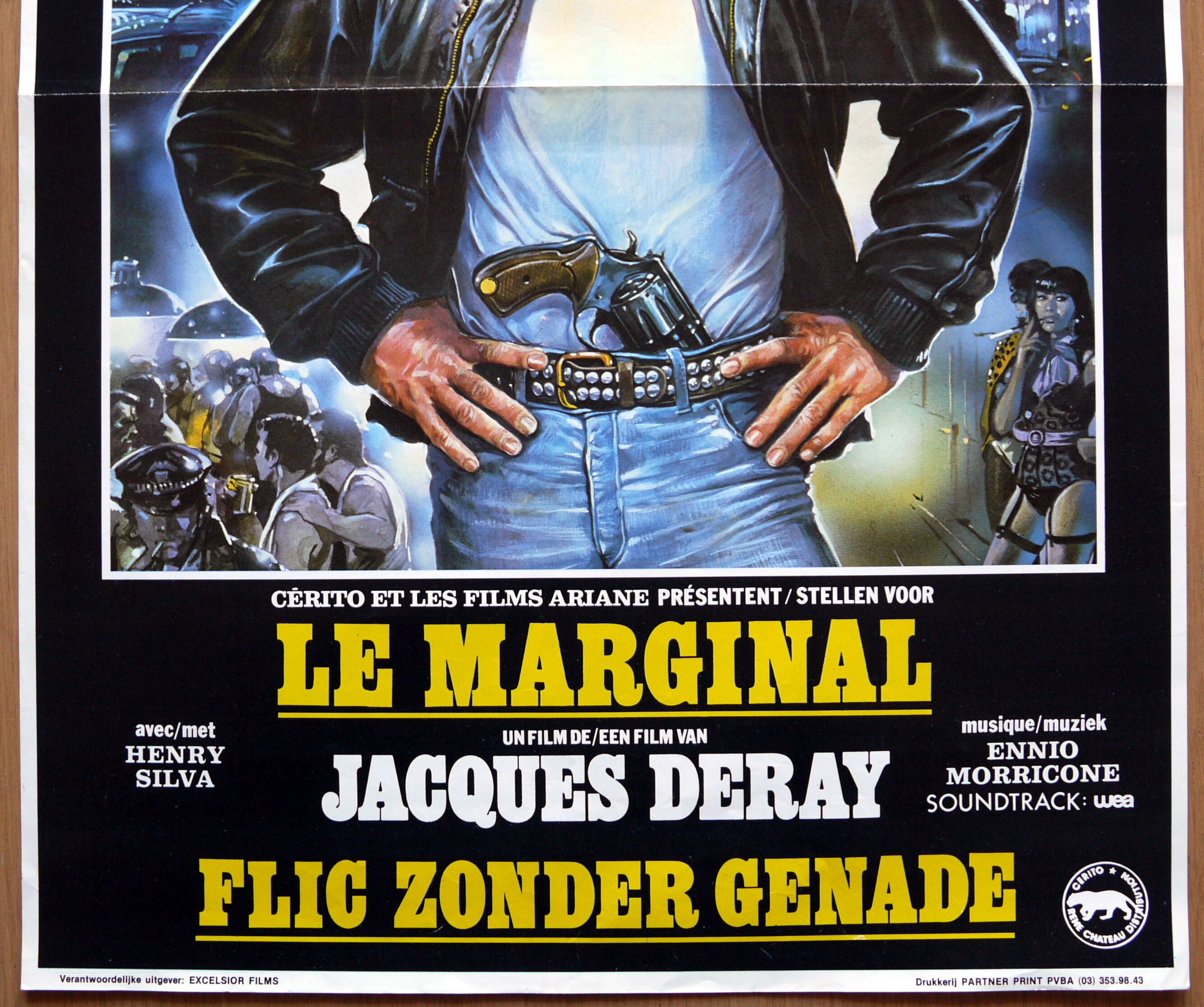 Original cinema poster "le marginal" jean-paul belmondo