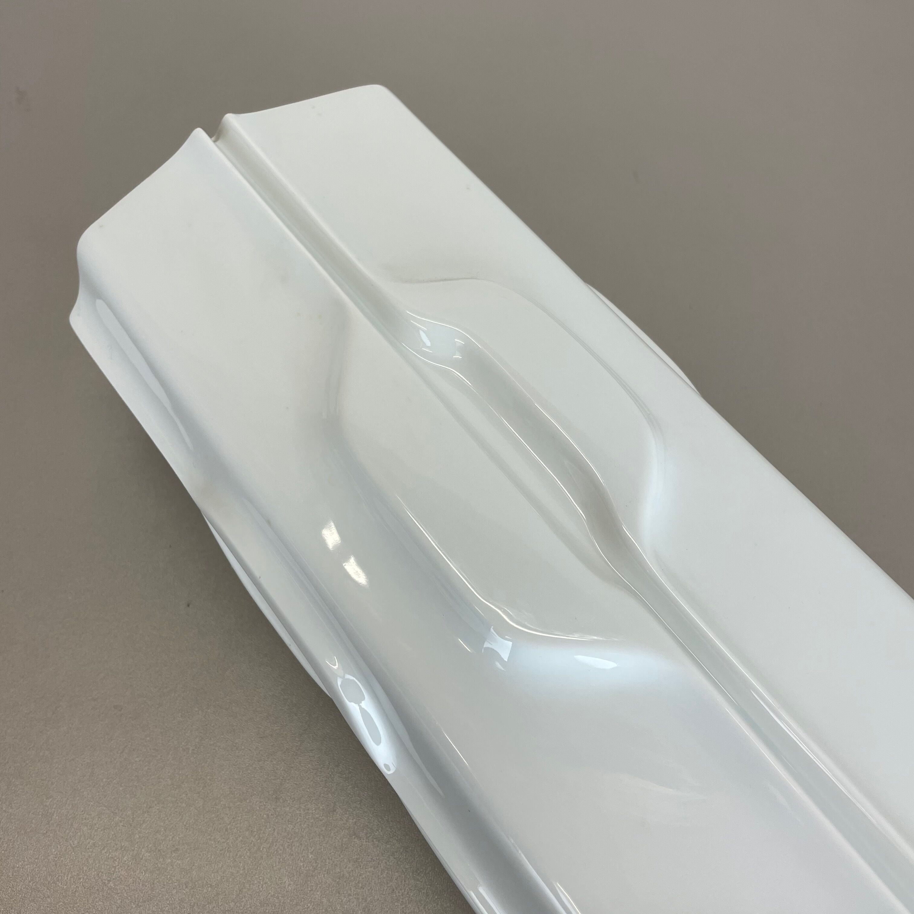 Large Op Art Vase Porcelain German Vase by Fürstenberg Ceramics, Germany, 1970s