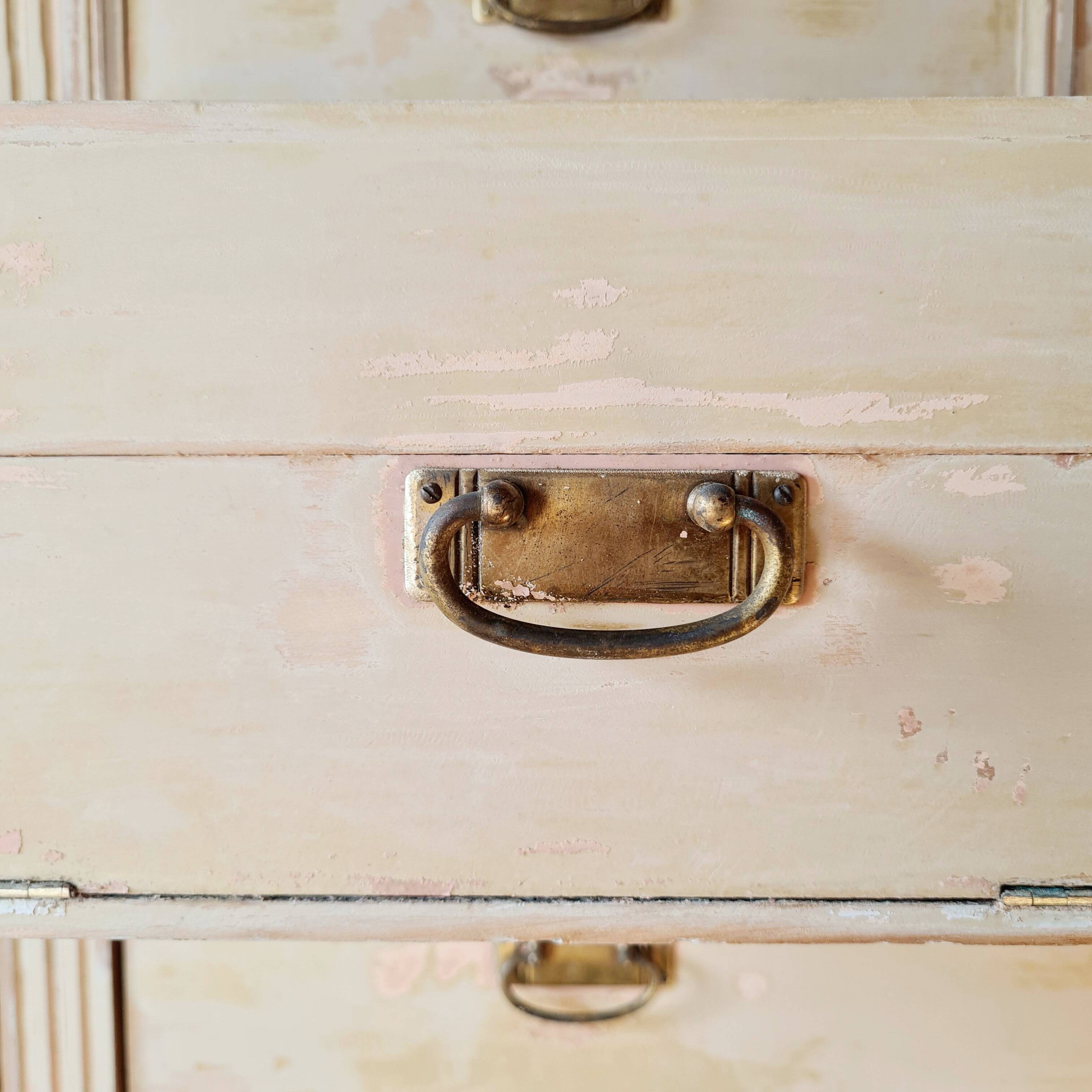 Craft furniture haberdashery - tall patinated chest of drawers - XXL chest of drawers