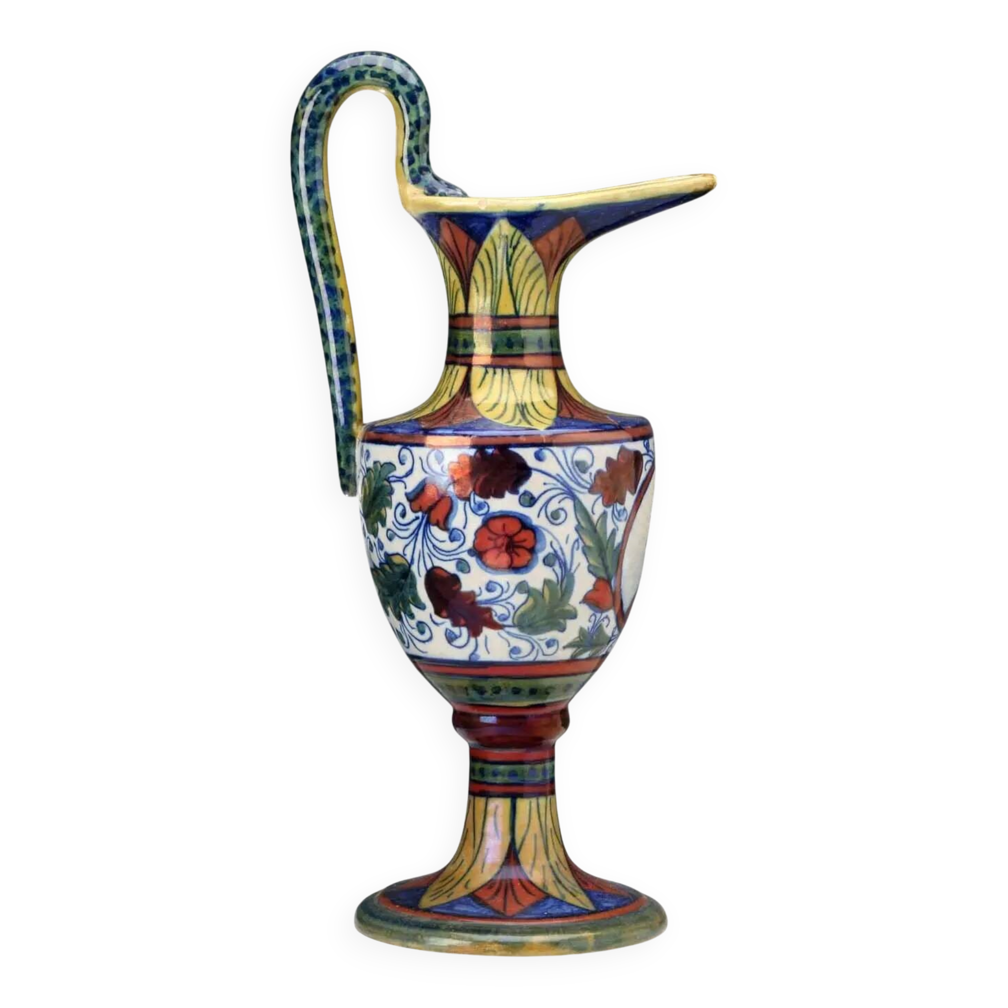 Vintage majolica vase, Gualdo Tadino factory, Italy, 1930s.