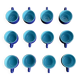 Set of 12 small vintage espresso cups duo in blue Made in Italy