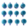 Set of 12 small vintage espresso cups duo in blue Made in Italy