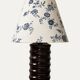 Sculptural ribbed ceramic table lamp Hungary 1970s