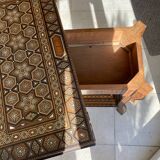 Moroccan marquetry game table