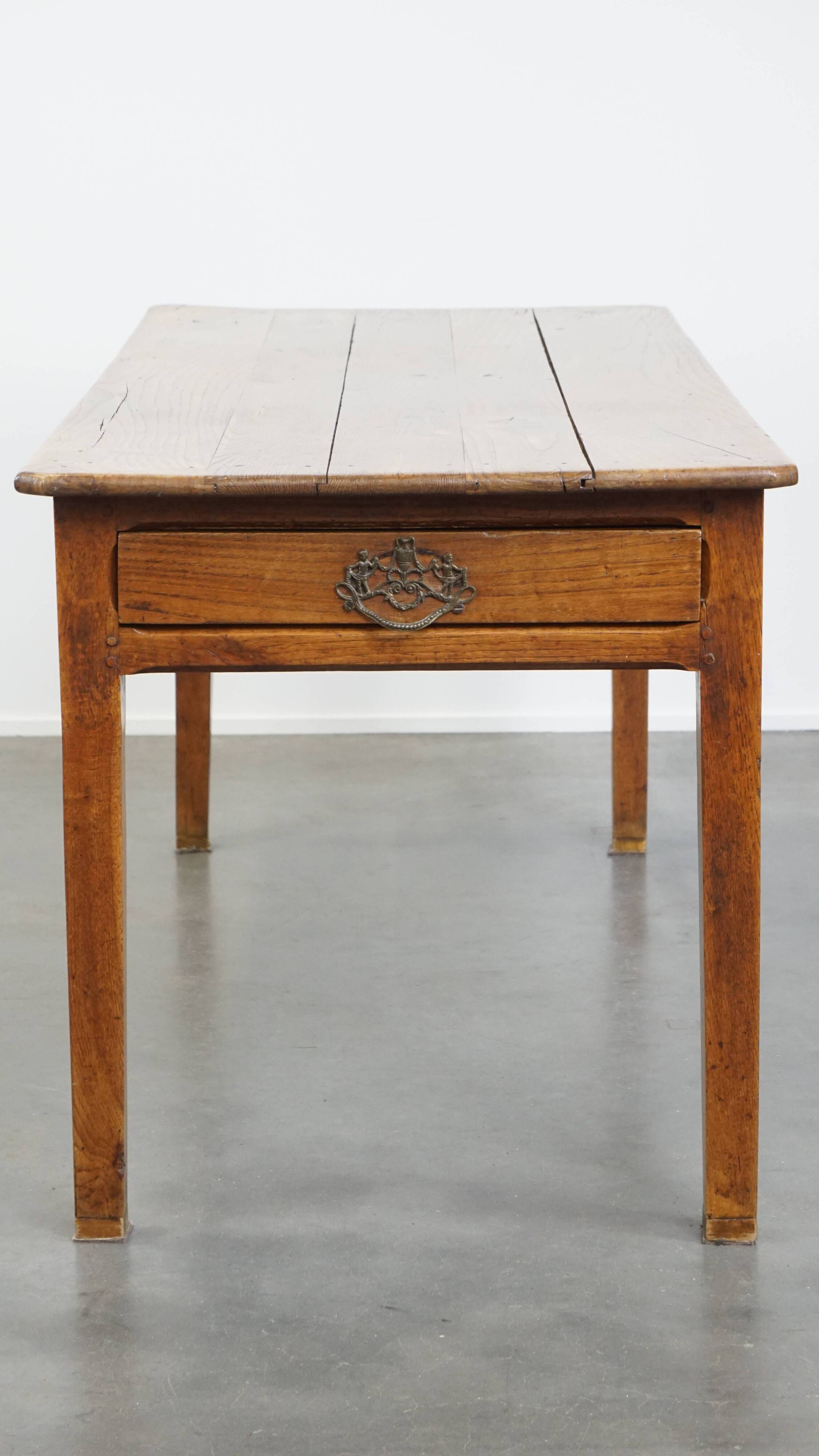 French Antique Dining Table / Desk with Drawer – Late 18th Century