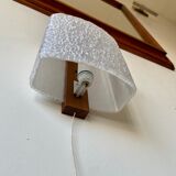 Teak and perspex wall lamp