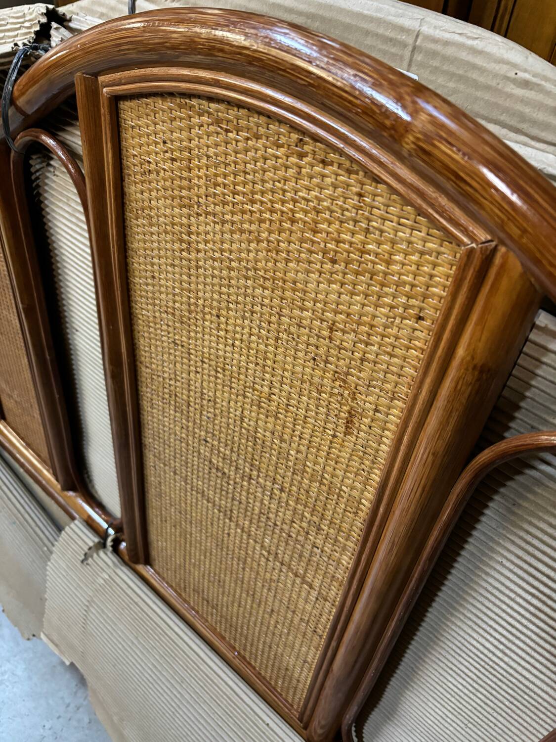 Rattan headboard