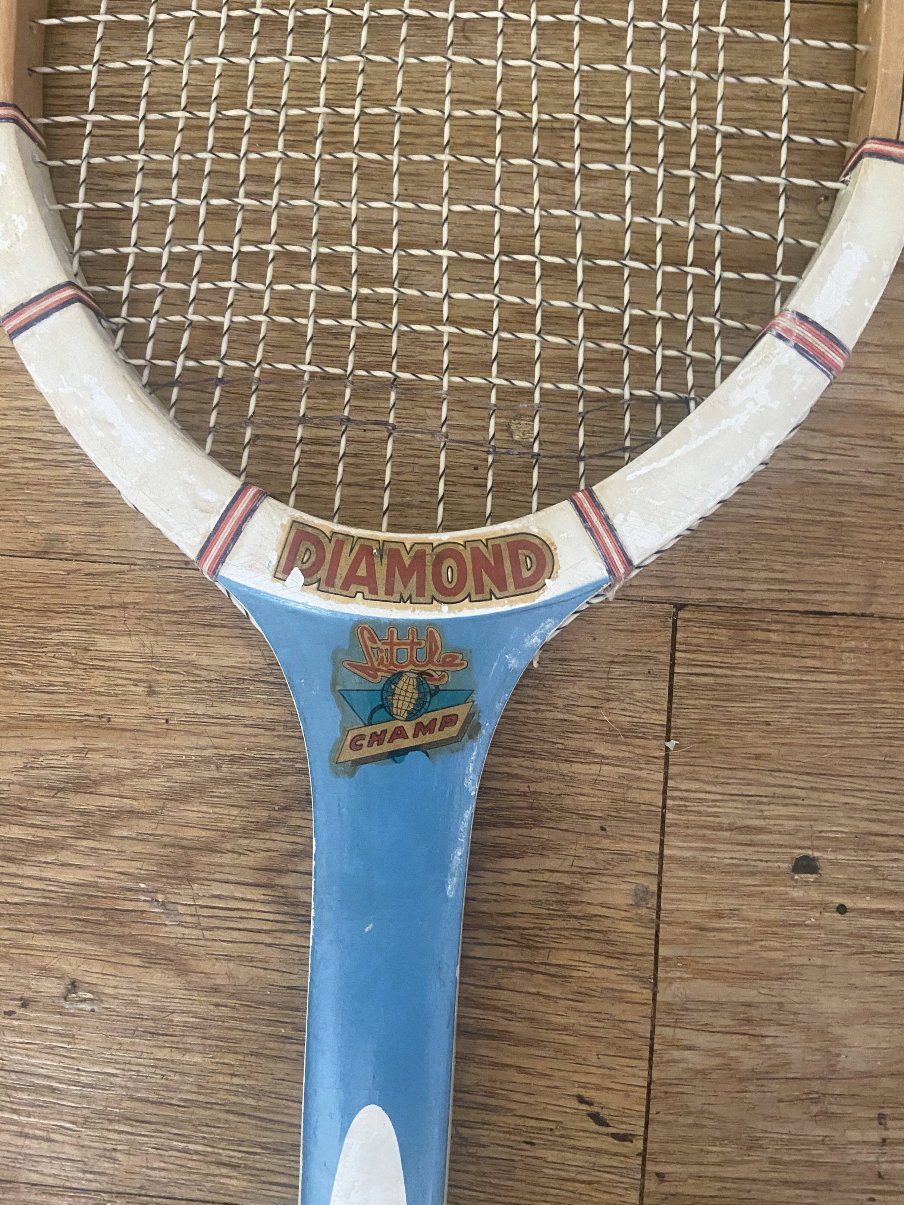Series of 3 wooden rackets years 50-60