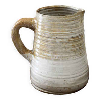 Glazed stoneware pitcher Pierre Lion Puisaye sandstone