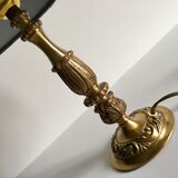 Solid brass and velvet lamp