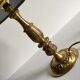 Lampe en laiton massif et velours