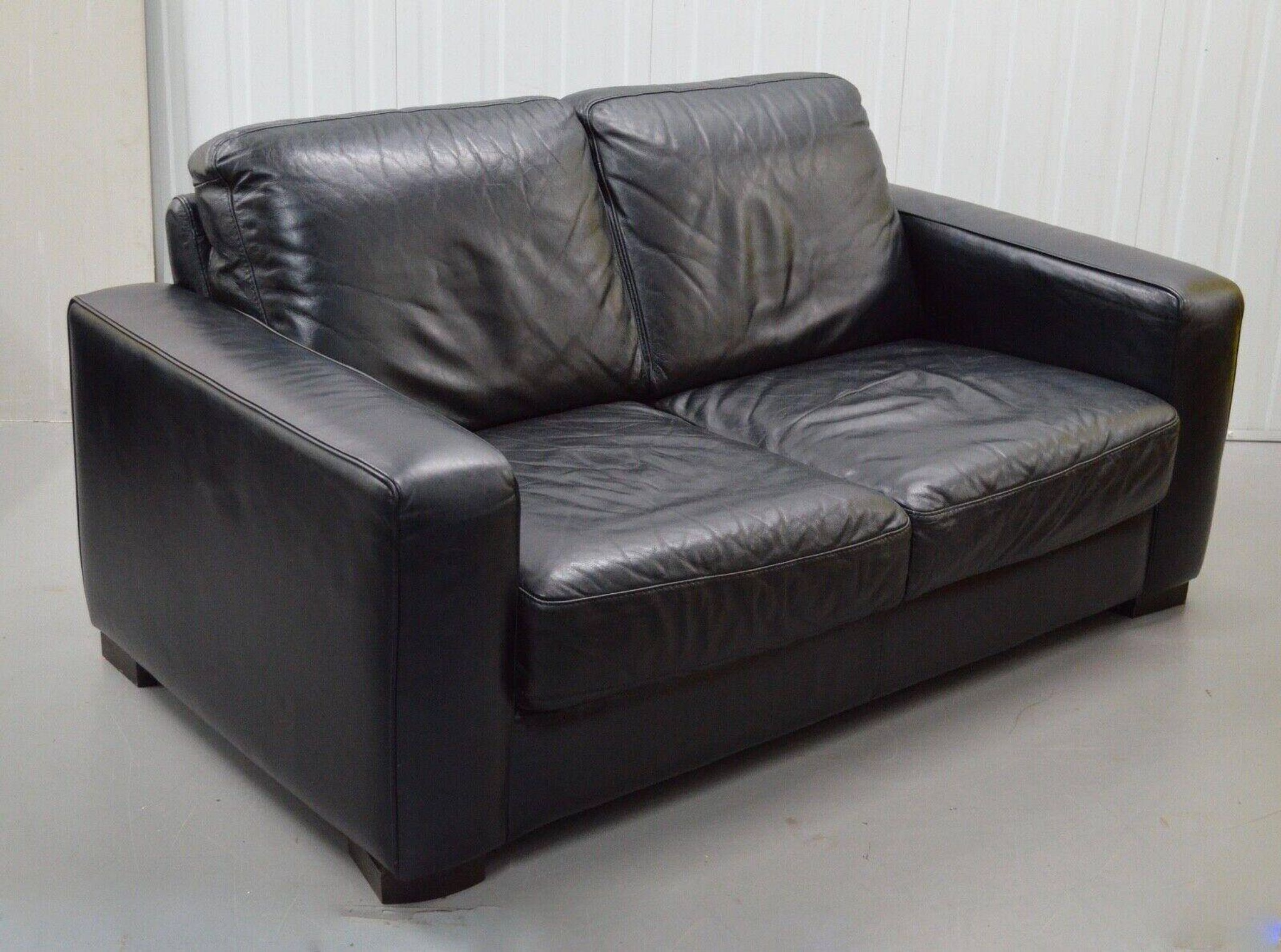 Canapé 2 places en cuir Natuzzi avec fauteuil
