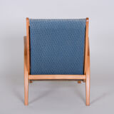 Paire de fauteuils bleus conçus par Jan Vaněk dans les années 1950. Ash.