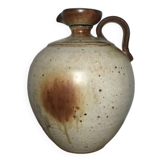 PITCHER in PYRITY STONEWARE in ball shape signed JP Jean-Pierre PRUDHOMME