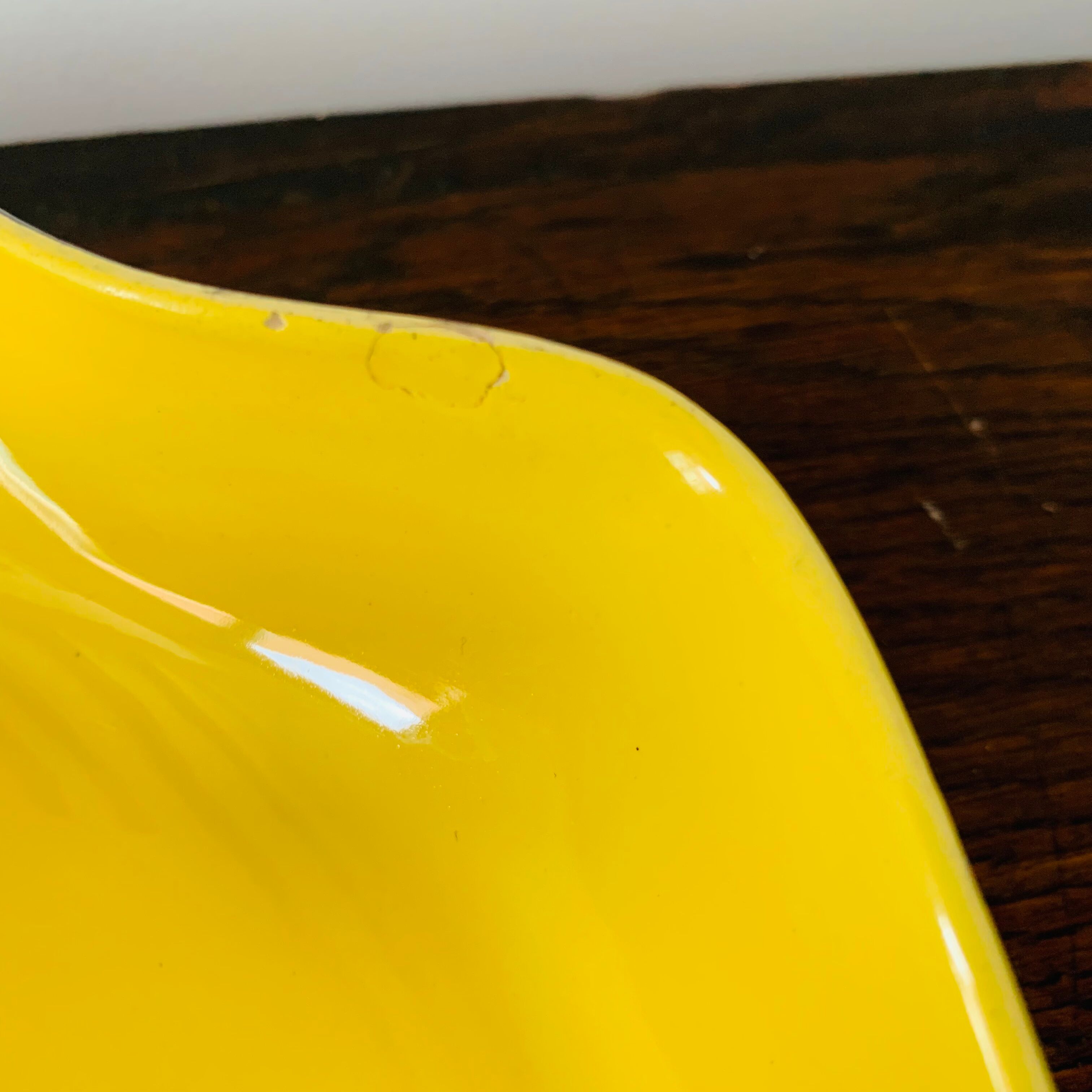 Set of 3 vintage bowls, yellow and black