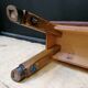 banc vintage en cuir, Tchécoslovaquie années 60, banc de gym, cheval d'arçon