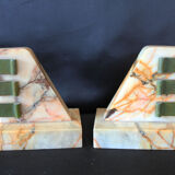 Art Deco marble bookends