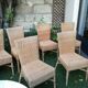 6 chaises vintage en bambou et osier 70's