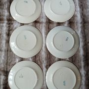 6 assiettes plates anciennes en Terre de fer Hb& Cie