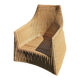 Wicker and rattan rocking chair