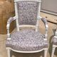 Pair of patinated louis xvi period armchairs, new tapestry
